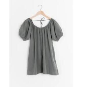 Mustard Seed Mini Dress - Puff Sleeve - Women's Small